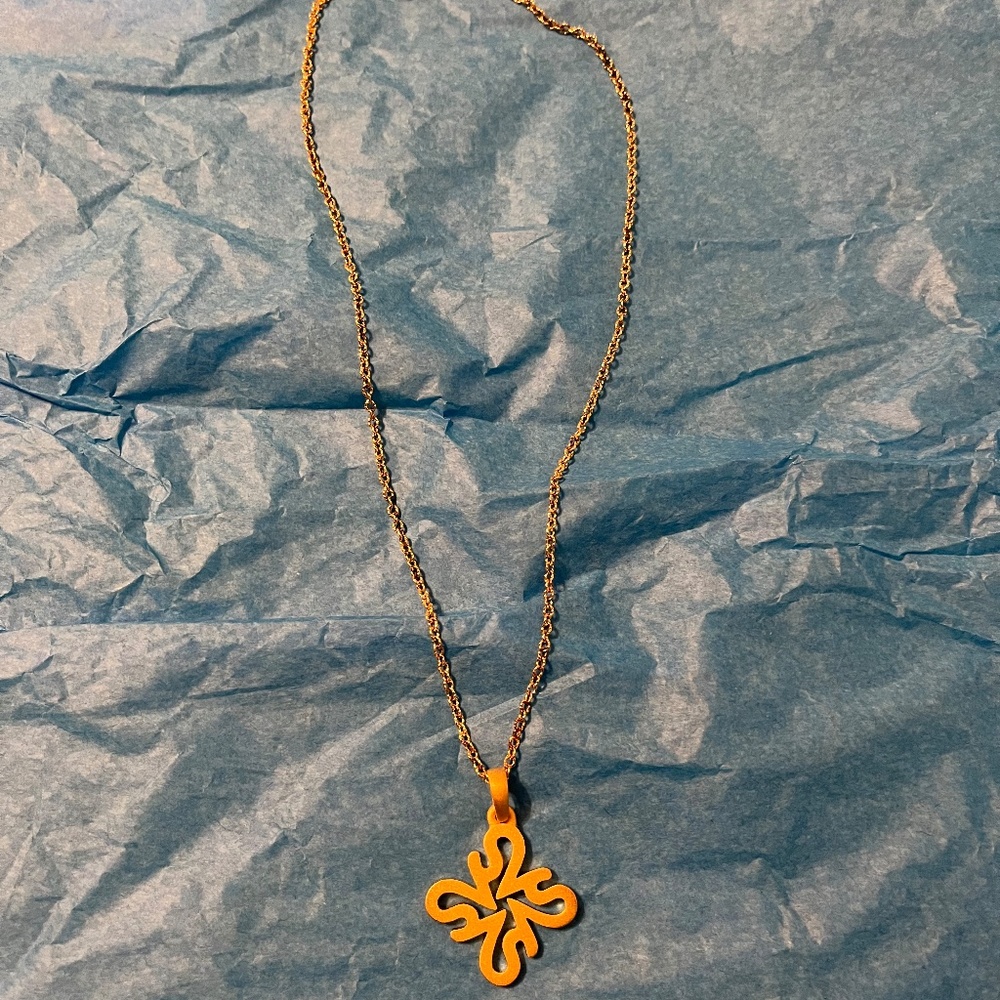 Necklace 18” with pendant. 18k gold over Sterling silver. NWT.